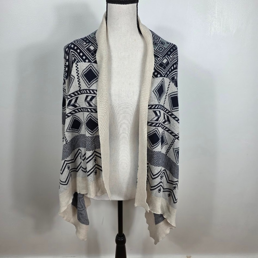 Pink Republic‎ Western  Geometric Cardigan Sweater XL Boho Chic